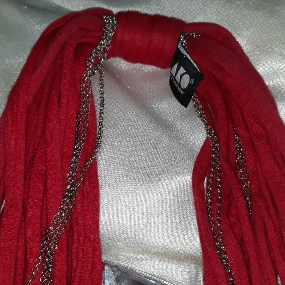 SAAKO RED MULTILAYER SCARF